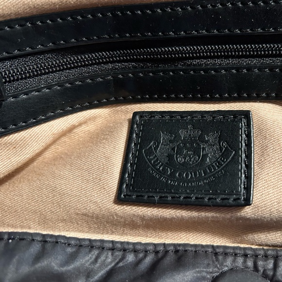 Juicy Couture Vintage Y2K Black Quilted Puffer Multipocket satchel/tophandle bag - Picture 9 of 10